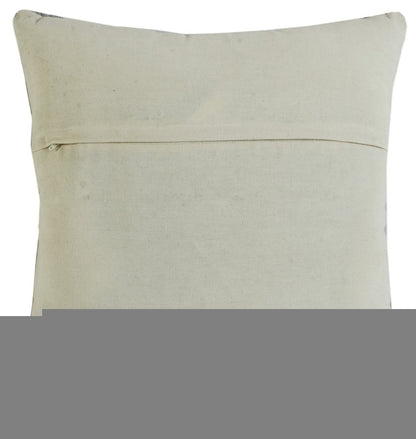 20" X 20" Gray Black Yellow And Ivory 100% Cotton Geometric Zippered Pillow