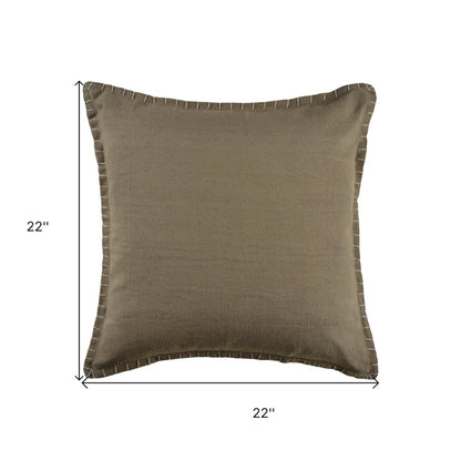 22" X 22" Birch 100% Cotton Zippered Pillow