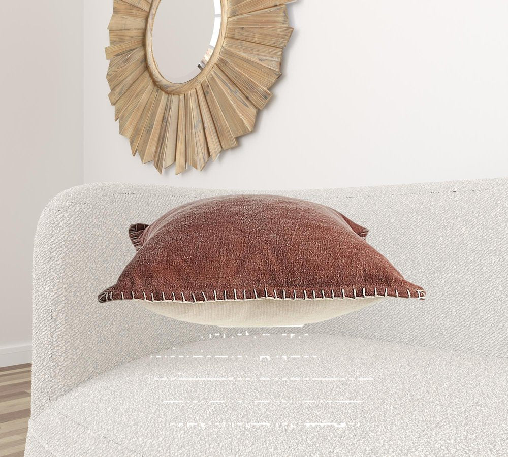 24" Terra Cotta Throw Pillow