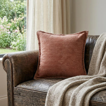 24" Terra Cotta Throw Pillow