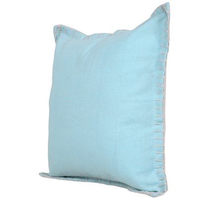 14" X 36" Light Blue 100% Cotton Zippered Pillow