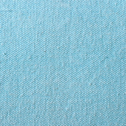 20" X 20" Light Blue 100% Cotton Zippered Pillow