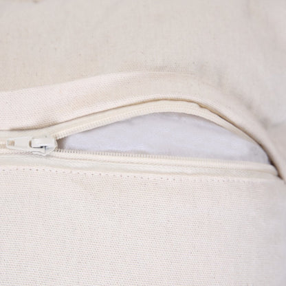 20" X 20" Light Blue 100% Cotton Zippered Pillow