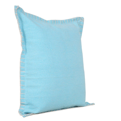 14" X 36" Light Blue 100% Cotton Zippered Pillow