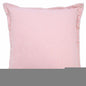 20" Light Pink Cotton Throw Pillow With Embroidered Edges