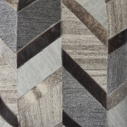 20" Gray and Brown Throw Pillow