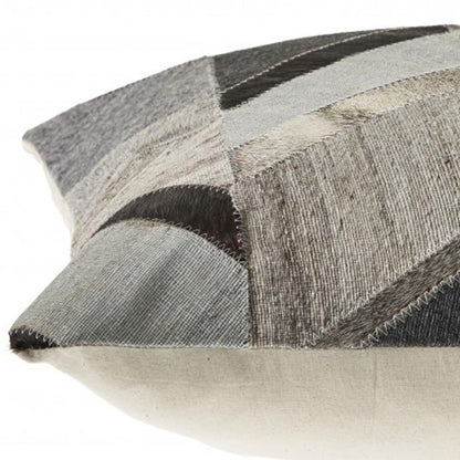 20" Gray and Brown Throw Pillow