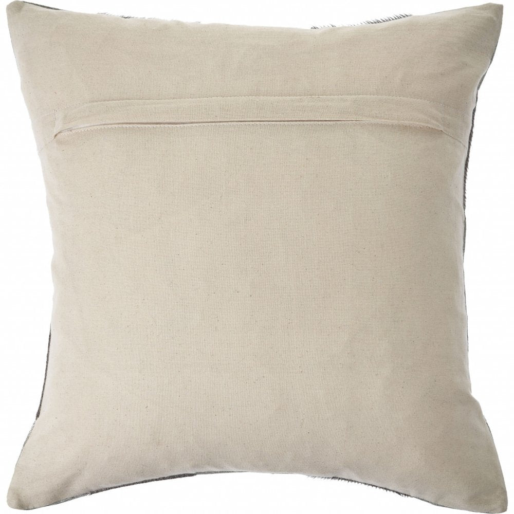 20" Silver and Brown Throw Pillow