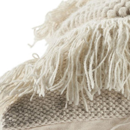 20" Ivory Throw Pillow