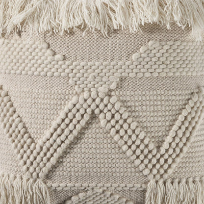 20" Ivory Throw Pillow