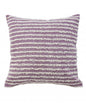 14" X 36" Purple And Cream 100% Cotton Striped Zippered Pillow