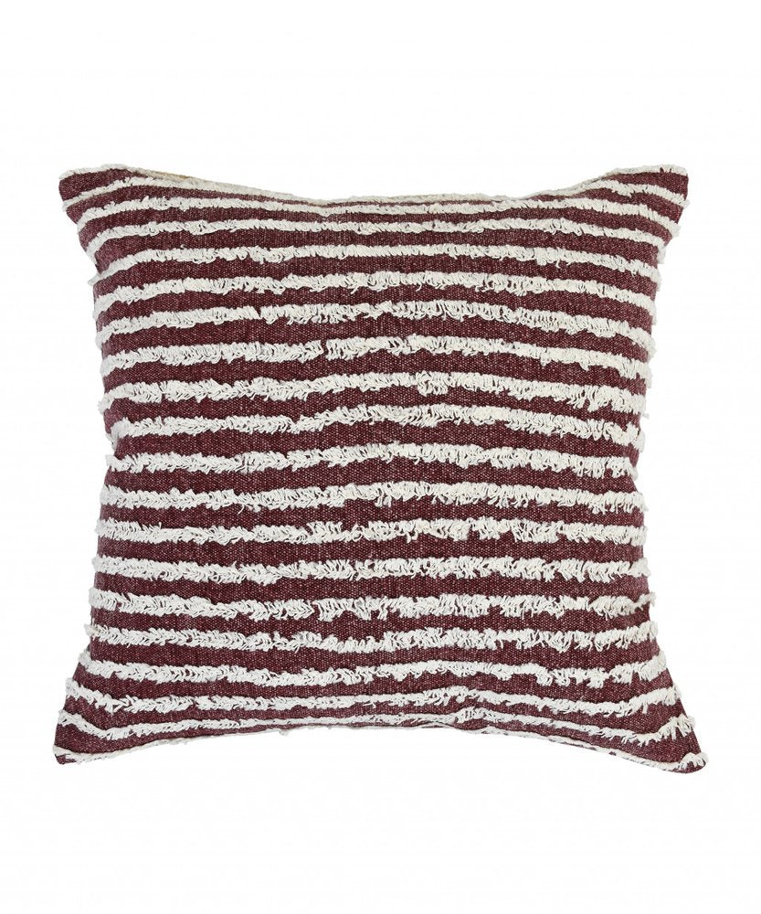 14" X 36" Purple and Cream Throw Pillow