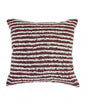 20" Merlot And Off White Cotton Striped Throw Pillow