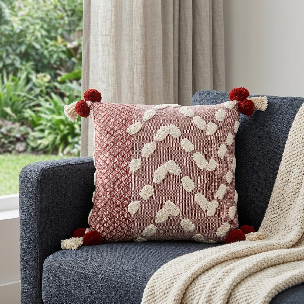 20" Yellow and Cream Throw Pillow