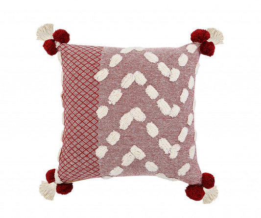 20" Yellow and Cream Throw Pillow