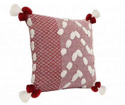 20" Yellow and Cream Throw Pillow