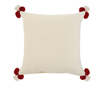 20" Yellow and Cream Throw Pillow