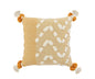 20" Yellow and Cream Throw Pillow