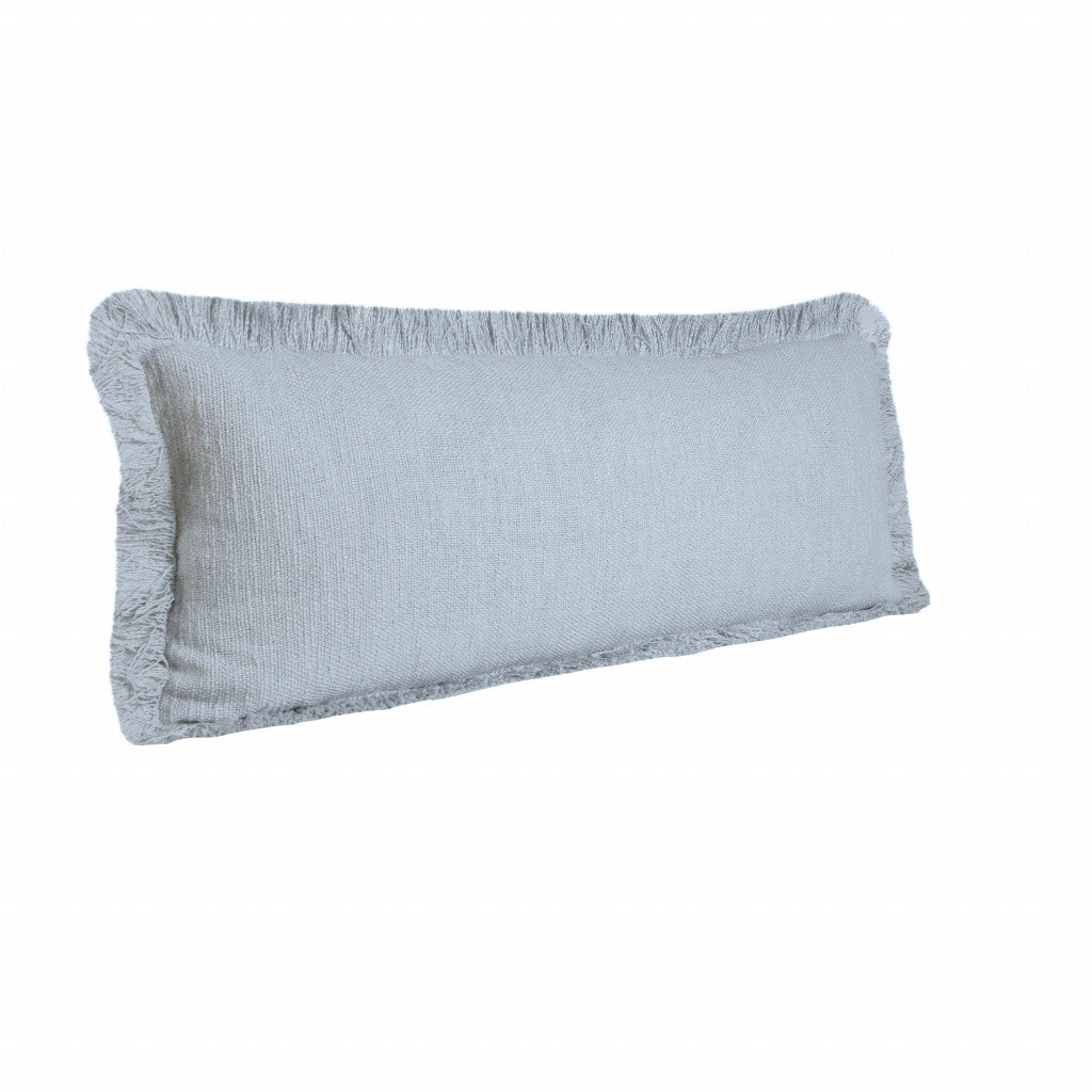 14" X 36" Navy Blue 100% Cotton Zippered Pillow