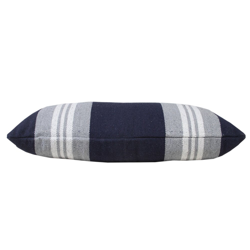 14" X 36" Beige and Gray Lumbar Throw Pillow