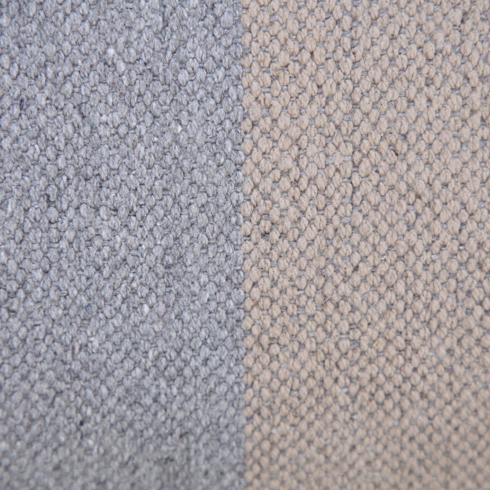 14" X 36" Beige and Gray Lumbar Throw Pillow