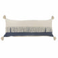 14" X 36" Orange and Off White Throw Pillow