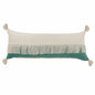 14" X 36" Orange and Off White Throw Pillow