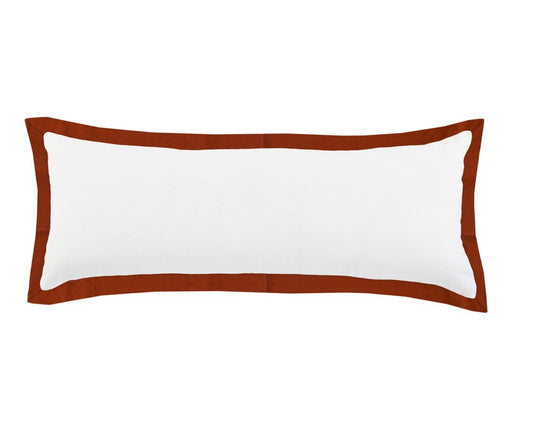 14" X 36" Black And White Cotton Color Block Throw Pillow