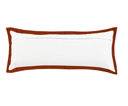 14" X 36" Black And White 100% Cotton Geometric Zippered Pillow