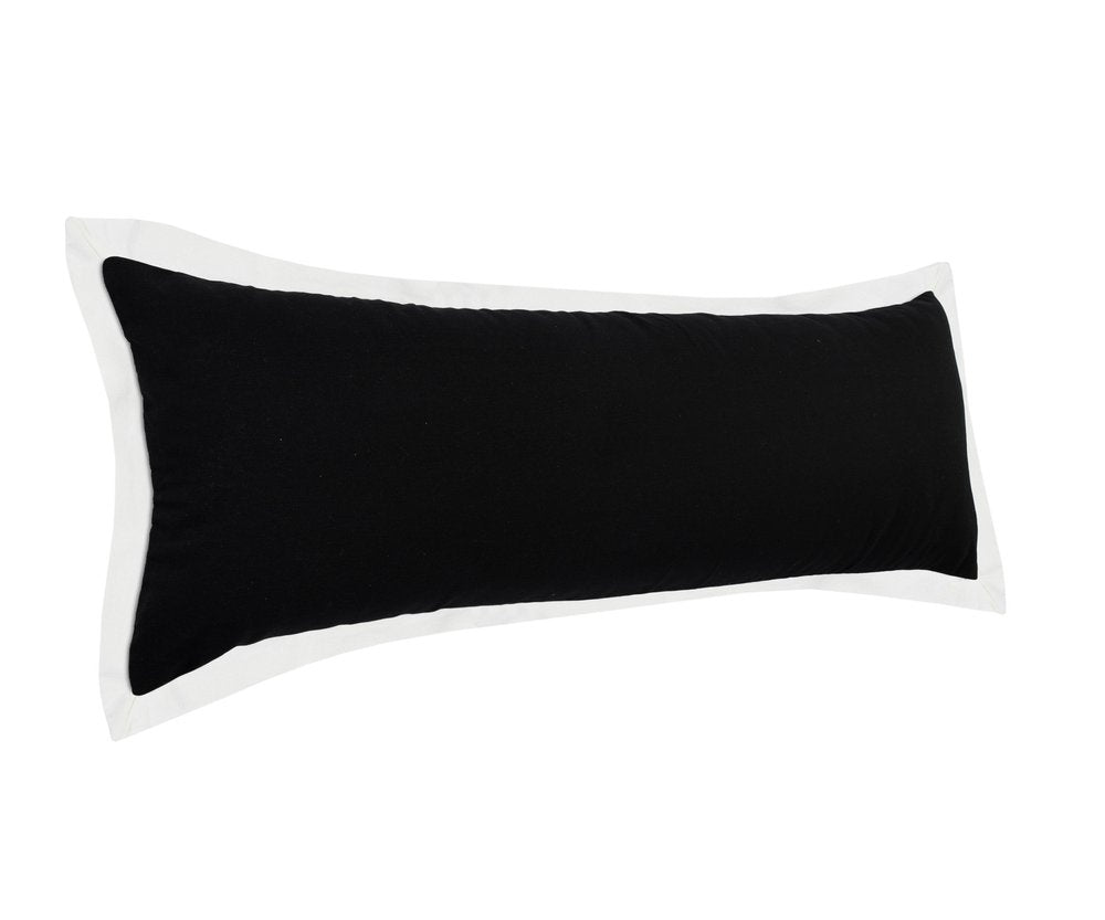 14" X 36" White And Moss Green 100% Cotton Geometric Zippered Pillow