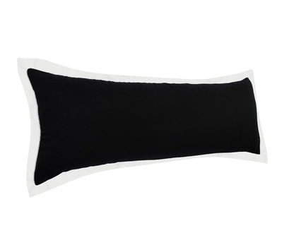 14" X 36" White And Moss Green 100% Cotton Geometric Zippered Pillow