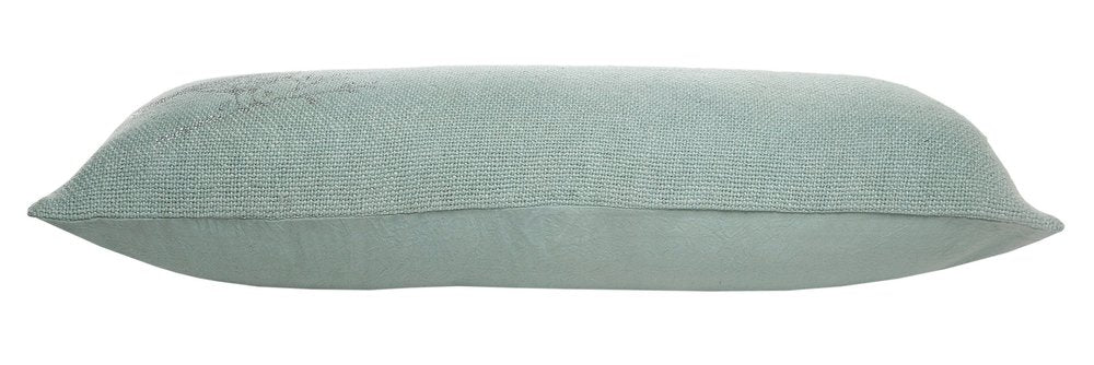 14" X 36" Silver Fabric Throw Pillow