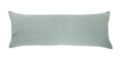 14" X 36" Silver Fabric Throw Pillow