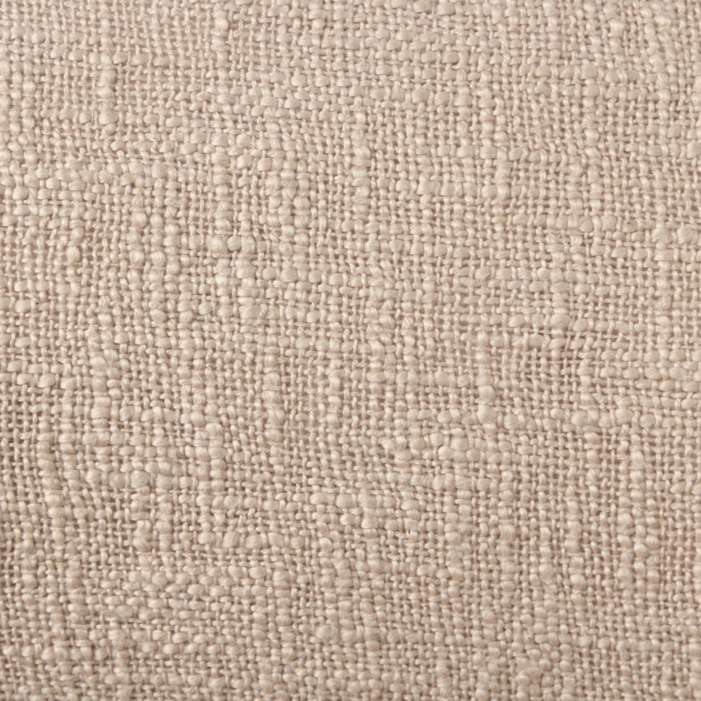 14" X 36" Beige Cotton Throw Pillow with Tassels