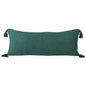 14" X 36" Black Cotton Throw Pillow with Tassels