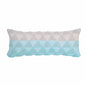 14" X 36" Pink And Off-White 100% Cotton Geometric Zippered Pillow