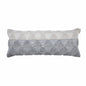 14" X 36" Light Blue And Off-White 100% Cotton Geometric Zippered Pillow