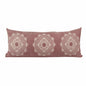 14" X 36" Black And White Cotton Medallion Throw Pillow