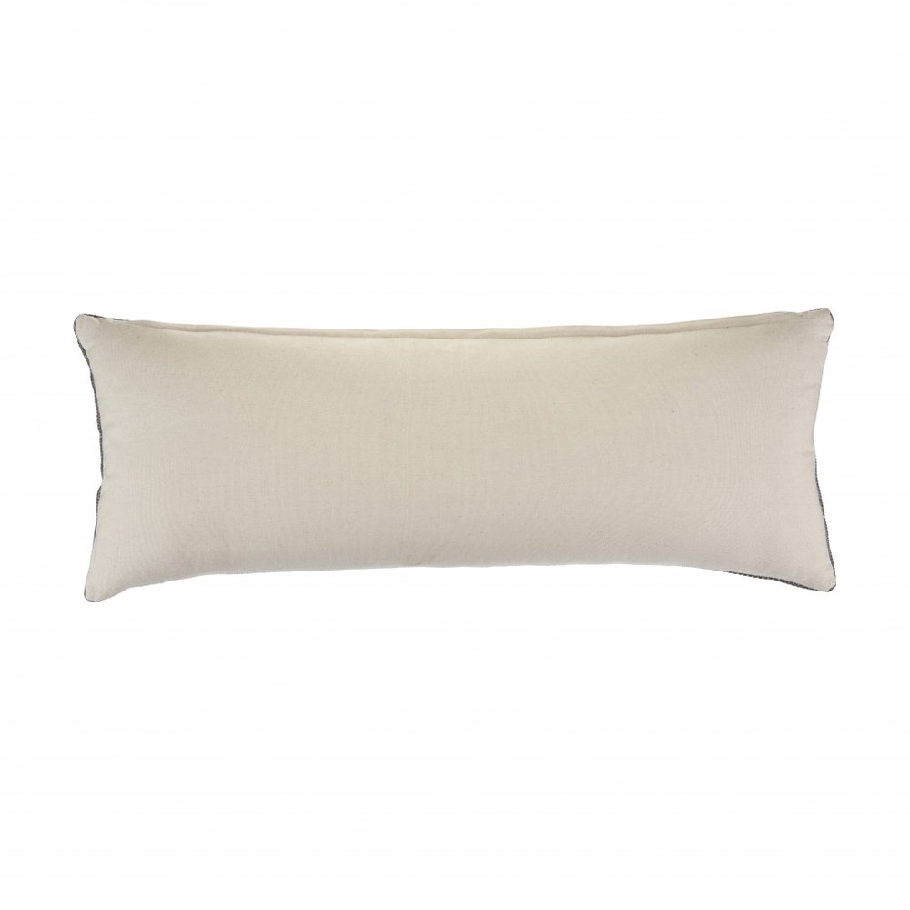 14" X 36" Gray Throw Pillow