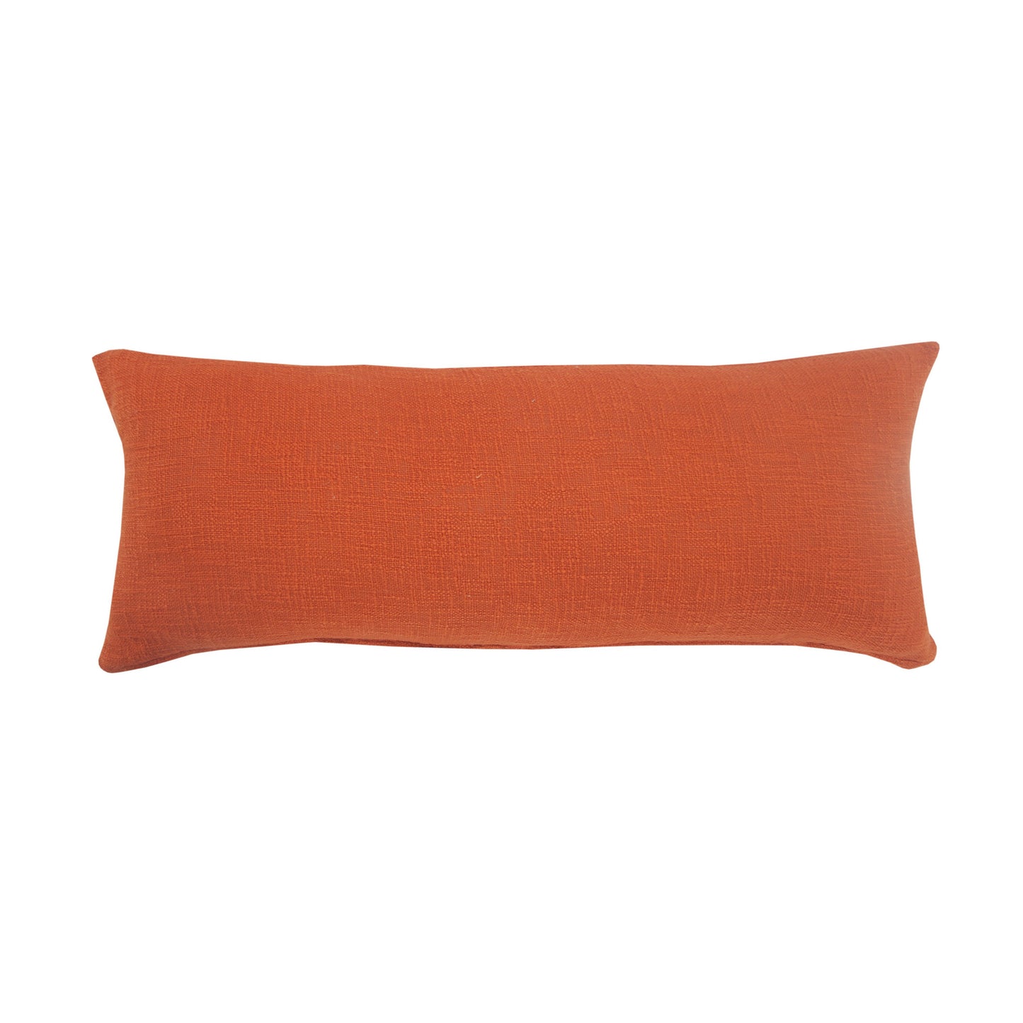 14" X 36" Orange 100% Cotton Zippered Pillow