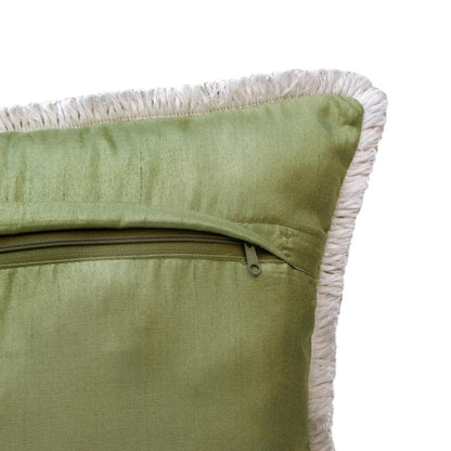 20" Green Pink And White Bird Throw Pillow