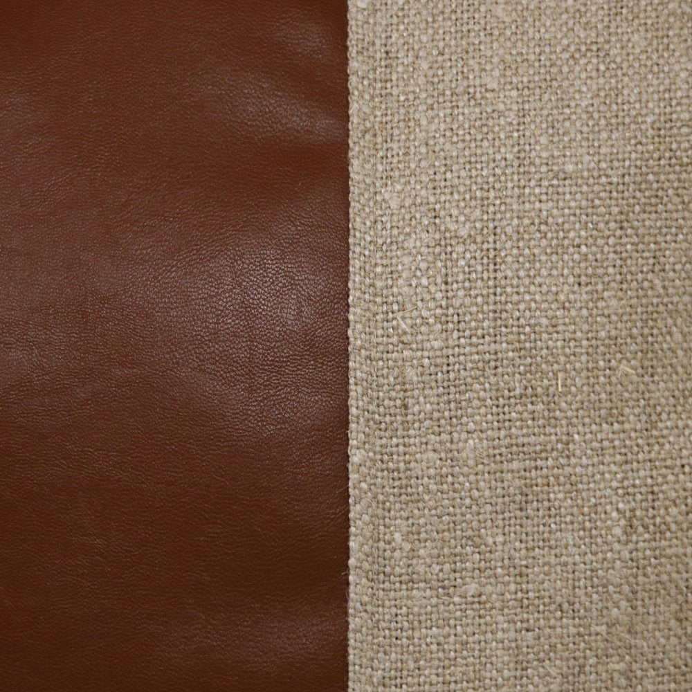 14" X 20" Tan And Brown Linen Striped Zippered Pillow