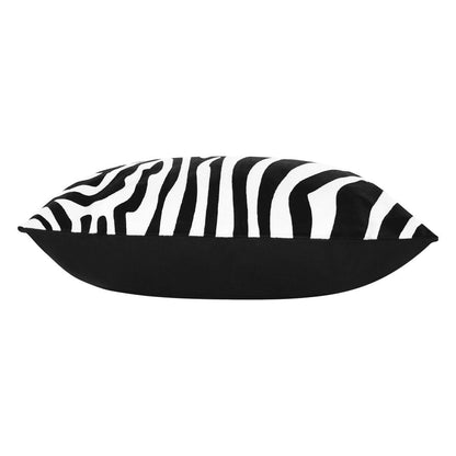 20" Black And White Forest Animals Throw Pillow