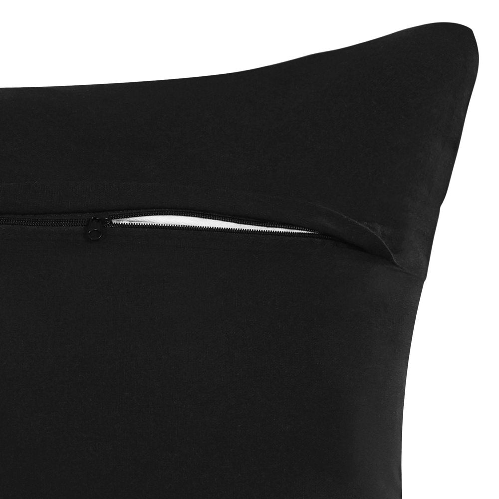 20" Black And White Forest Animals Throw Pillow
