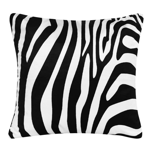 20" Black And White Fabric Forest Animals Throw Pillow