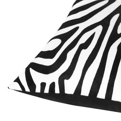 20" Black And White Fabric Forest Animals Throw Pillow