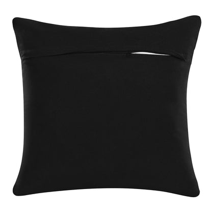 20" Black And White Fabric Forest Animals Throw Pillow