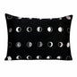 14" X 20" Black and Silver Throw Pillow