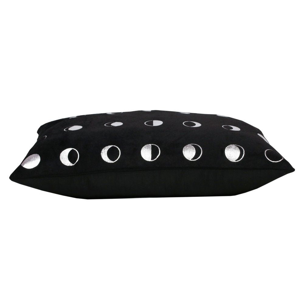 14" X 20" Black and Silver Throw Pillow