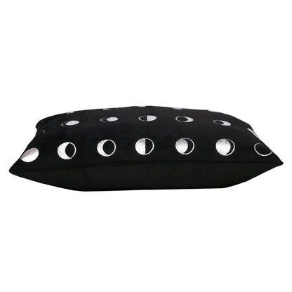 14" X 20" Black and Silver Throw Pillow